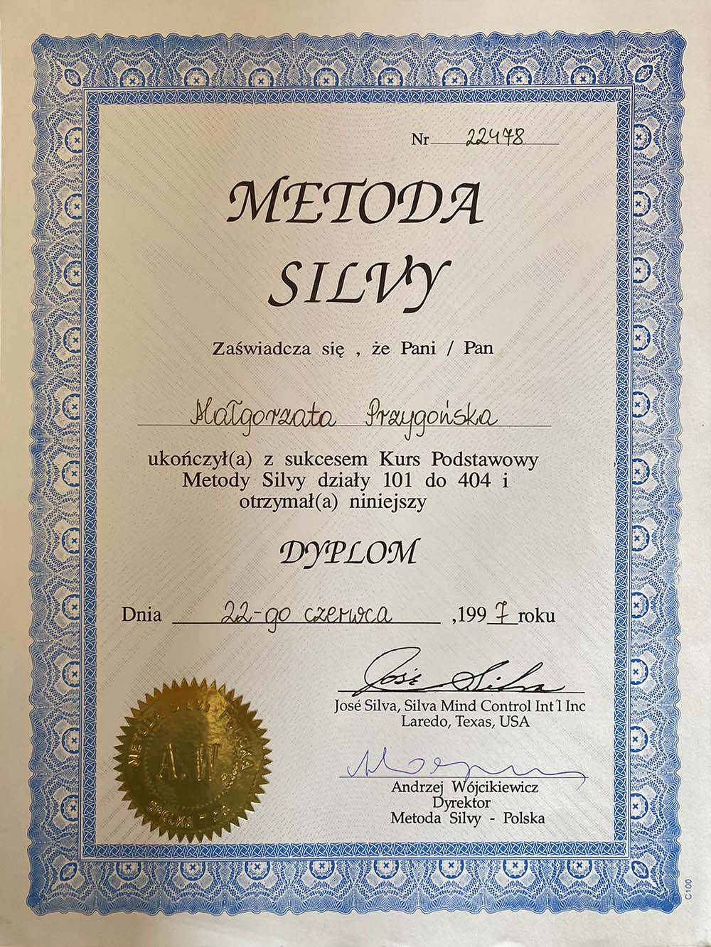 Kurs Metoda Silvy Małgorzata Przygońska
